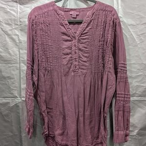 Sundance Dusty Rose Pintuck Tunic